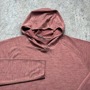 Lululemon Hoodie Women's L Red Lightweight Nylon Performance Pullover Stretch